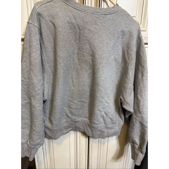 Frankie Shop Women's Crew Neck Oversized Pullover Sweatshirt Gray Medium - Picture 1 of 8